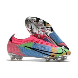 Crampons de football Nike Mercurial Vapor 14 Elite FG Nouveau Rose Bleu Vert