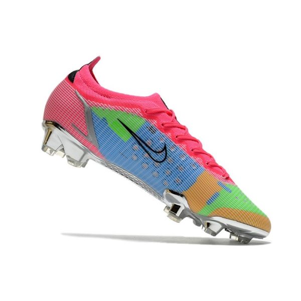 Nike Mercurial Vapor 14 Elite FG Nouveau Rose Bleu Vert