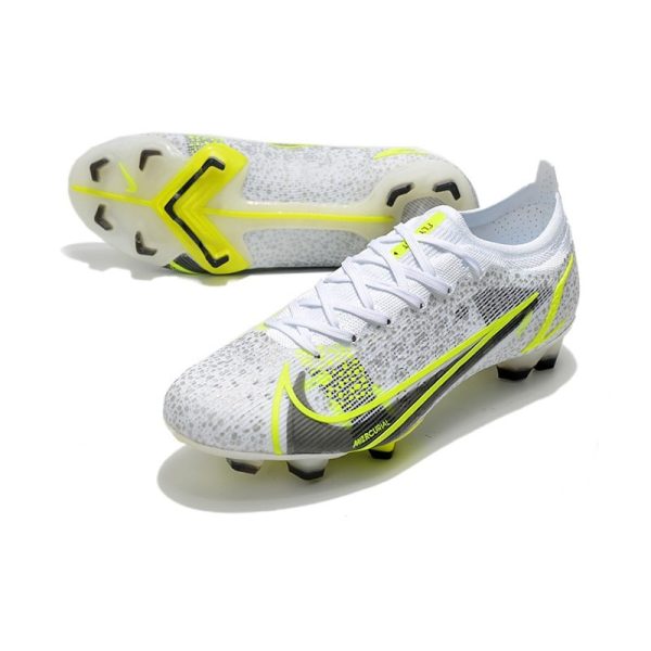 Nike Mercurial Vapor XIV Elite FG Silver Safari - Blanc Noir Argenté Jaune Fluo