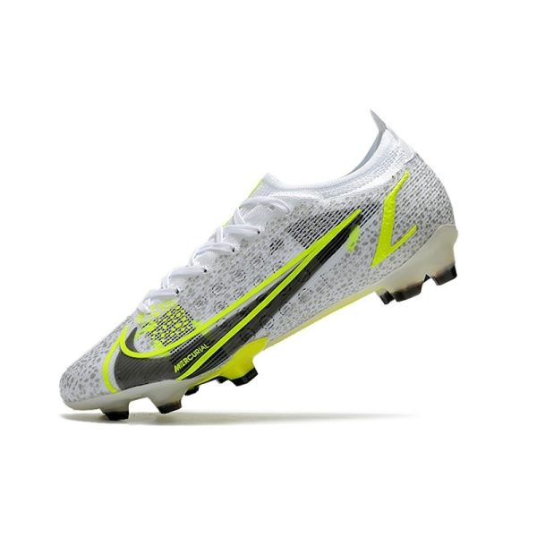 Nike Mercurial Vapor XIV Elite FG Silver Safari - Blanc Noir Argenté Jaune Fluo
