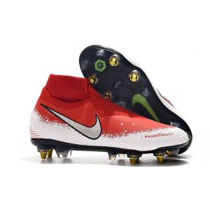 Chaussures Nike Phantom VSN Elite DF SG-Pro AC Rouge Blanc Argent