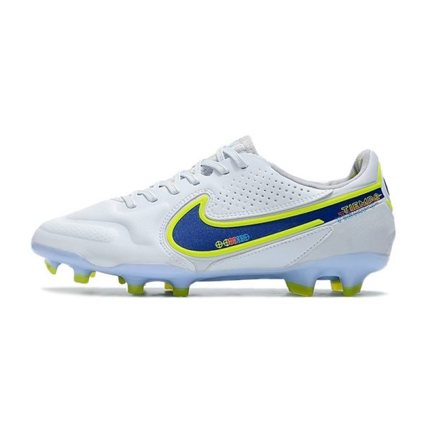 Nike Tiempo Legend 9 Elite Terrain sec Blanc Bleu
