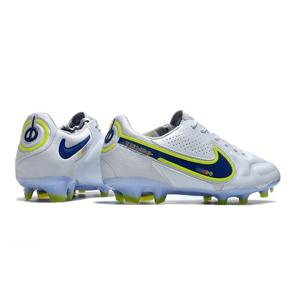 Nike Tiempo Legend 9 Elite Terrain sec Blanc Bleu