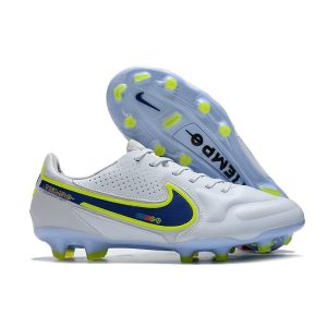 Nike Tiempo Legend 9 Elite Terrain sec Blanc Bleu