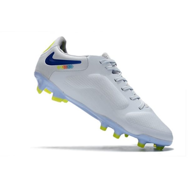 Nike Tiempo Legend 9 Elite Terrain sec Blanc Bleu