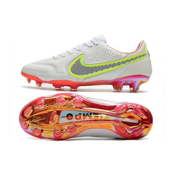 Nike Tiempo Legend 9 Elite Terrain sec Blanc Noir Carmin Rose Explosion