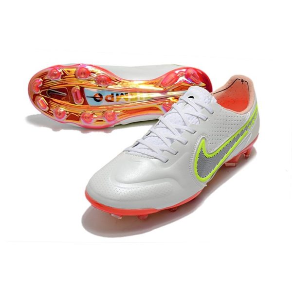Nike Tiempo Legend 9 Elite Terrain sec Blanc Noir Carmin Rose Explosion