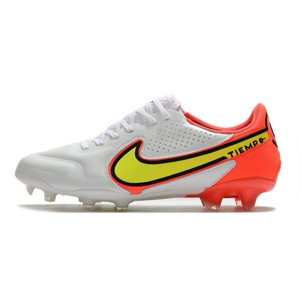 Nike Tiempo Legend 9 Elite Terrain sec Blanc Volt Carmin