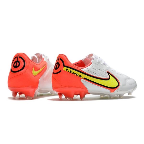 Nike Tiempo Legend 9 Elite Terrain sec Blanc Volt Carmin