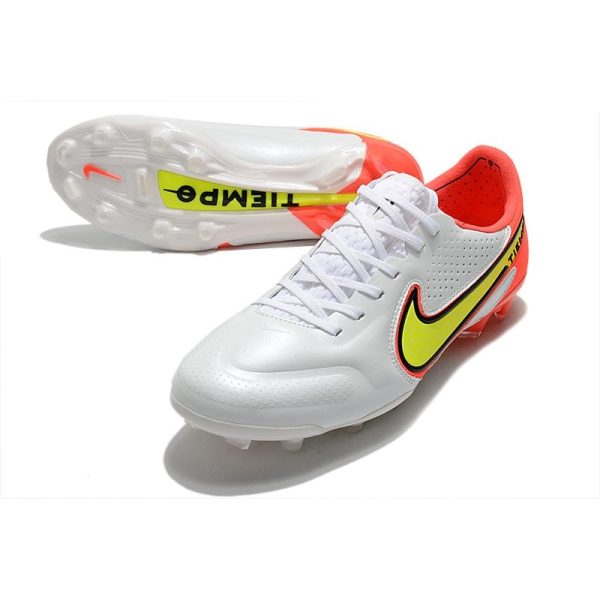 Nike Tiempo Legend 9 Elite Terrain sec Blanc Volt Carmin