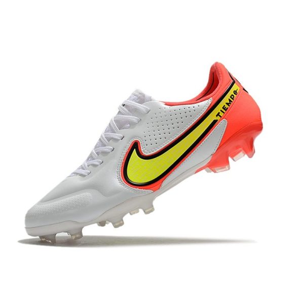 Nike Tiempo Legend 9 Elite Terrain sec Blanc Volt Carmin