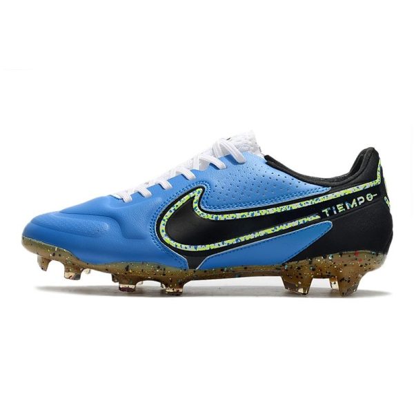 Nike Tiempo Legend 9 Elite Terrain sec Bleu Noir Volt