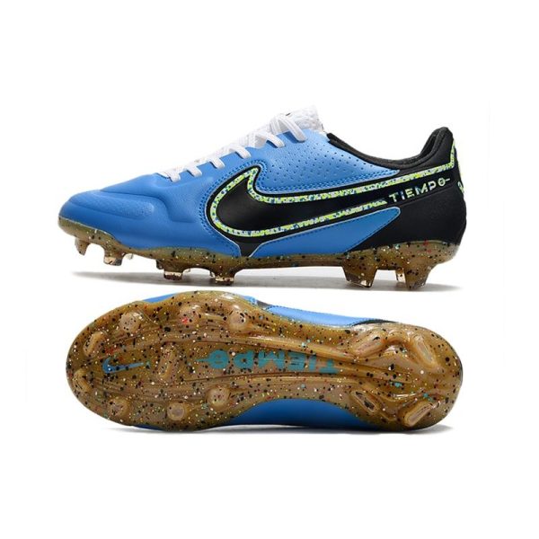 Nike Tiempo Legend 9 Elite Terrain sec Bleu Noir Volt