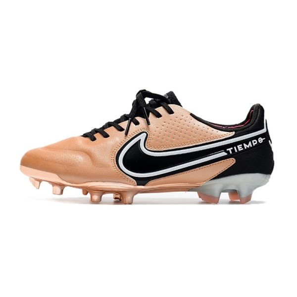 Nike Tiempo Legend 9 Elite Terrain sec Cuivre Métallique Blanc Noir Cassé