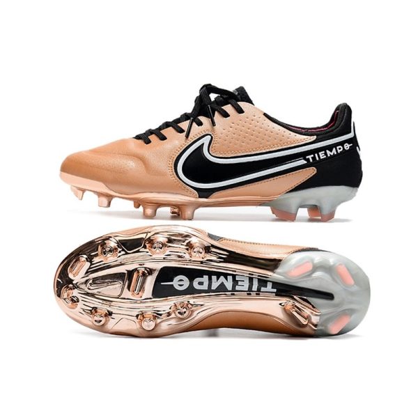 Nike Tiempo Legend 9 Elite Terrain sec Cuivre Métallique Blanc Noir Cassé