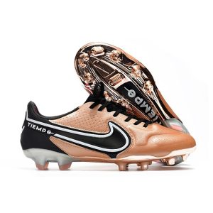 Nike Tiempo Legend 9 Elite Terrain sec Cuivre Métallique Blanc Noir Cassé