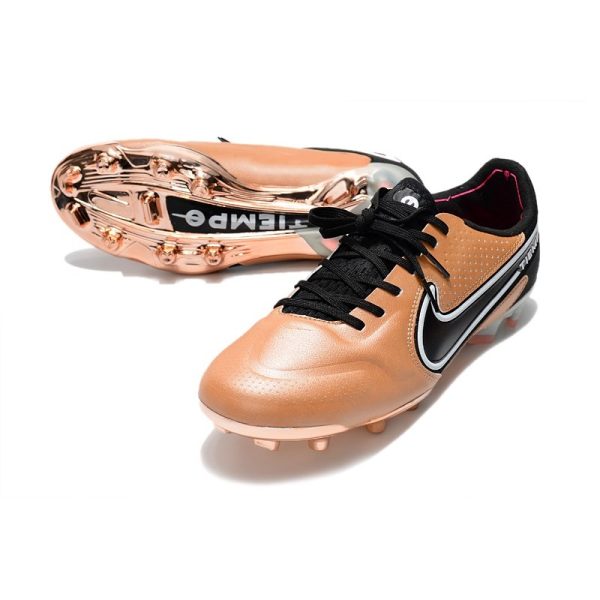 Nike Tiempo Legend 9 Elite Terrain sec Cuivre Métallique Blanc Noir Cassé