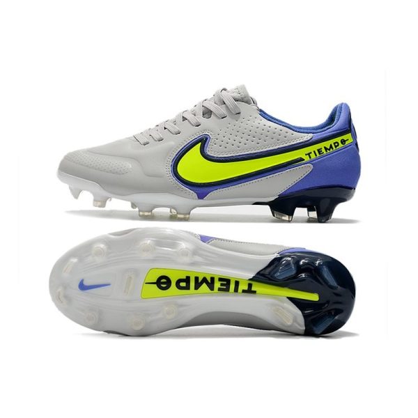 Nike Tiempo Legend 9 Elite Terrain sec Gris Brouillard Volt Sapphire
