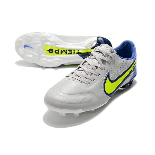 Nike Tiempo Legend 9 Elite Terrain sec Gris Brouillard Volt Sapphire