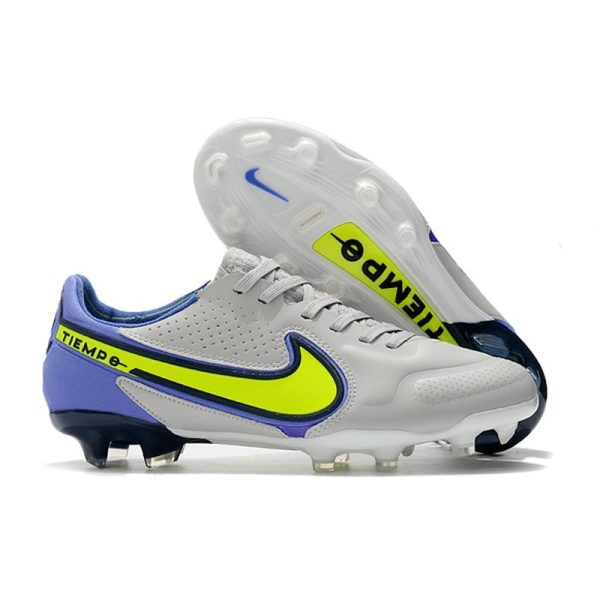 Nike Tiempo Legend 9 Elite Terrain sec Gris Brouillard Volt Sapphire