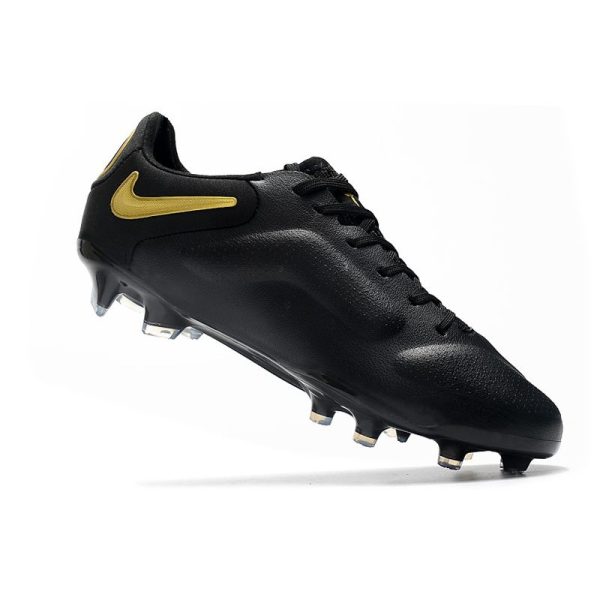 Nike Tiempo Legend 9 Elite Terrain sec Noir Gris Foncé Métallique Anthracite