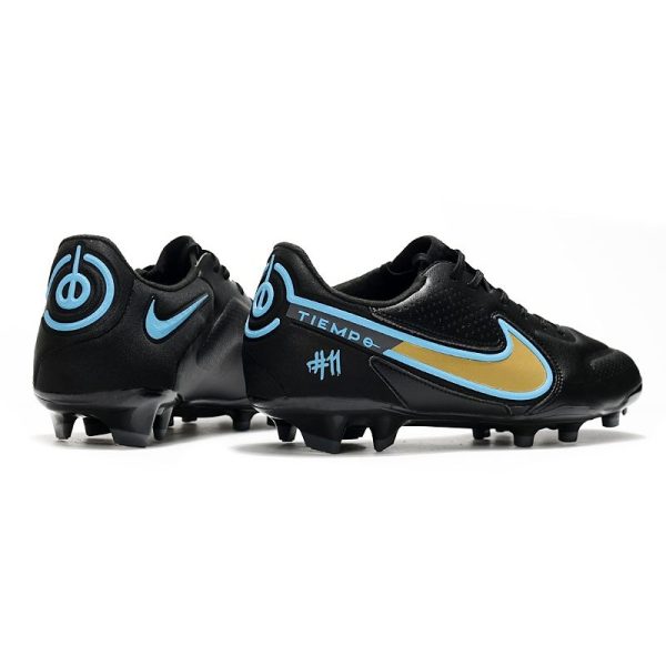 Nike Tiempo Legend 9 Elite Terrain sec Noir Or Bleu
