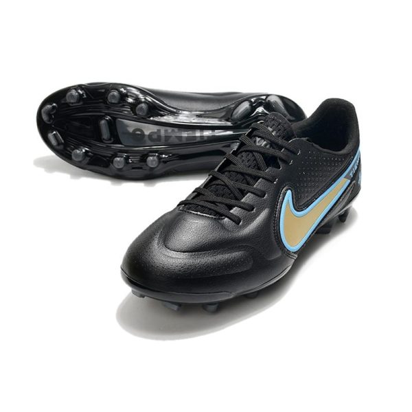 Nike Tiempo Legend 9 Elite Terrain sec Noir Or Bleu