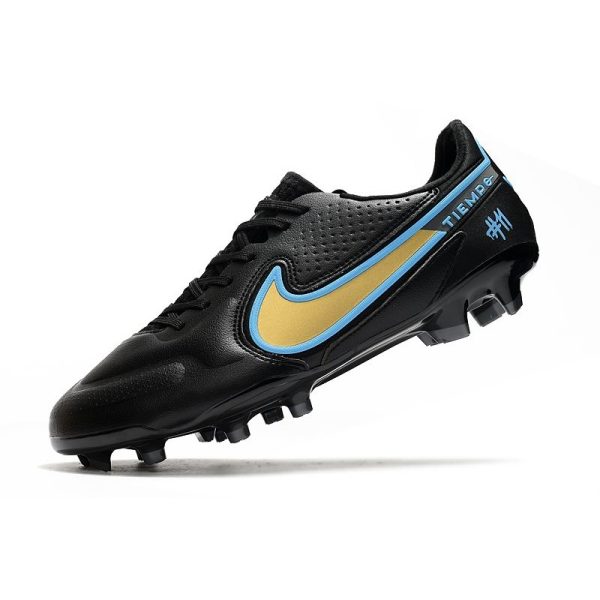 Nike Tiempo Legend 9 Elite Terrain sec Noir Or Bleu