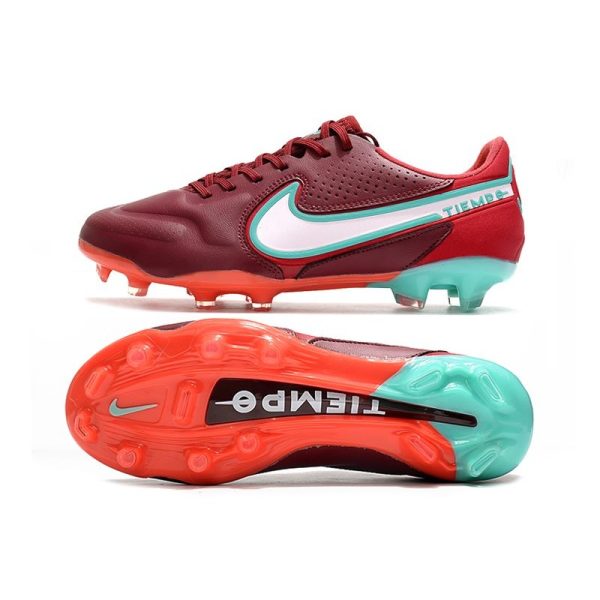 Nike Tiempo Legend 9 Elite Terrain sec Rouge Equipe Blanc Hibiscus Mystique