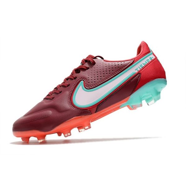 Nike Tiempo Legend 9 Elite Terrain sec Rouge Equipe Blanc Hibiscus Mystique