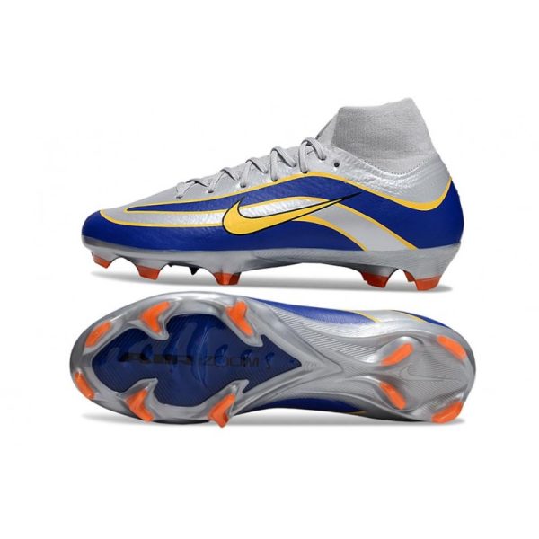 Nike Zoom Mercurial Superfly 10 Elite FG Argent Bleu Jaune