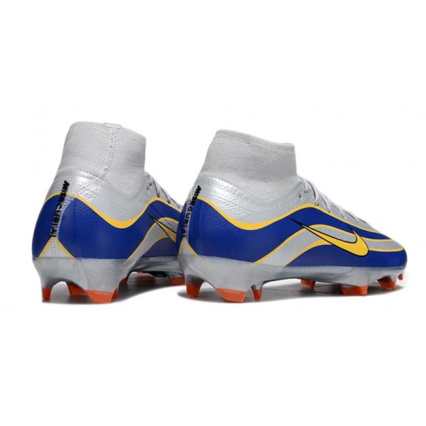 Nike Zoom Mercurial Superfly 10 Elite FG Argent Bleu Jaune