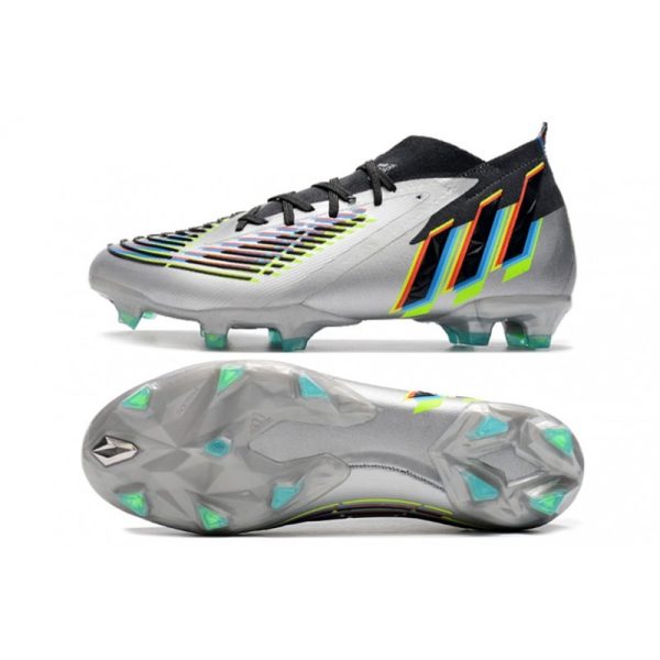 Nouvelles adidas Predator Edge.1 FG Argent Métallique Noir Jaune Solaire