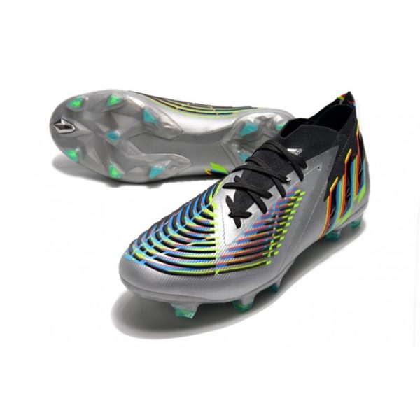 Nouvelles adidas Predator Edge.1 FG Argent Métallique Noir Jaune Solaire
