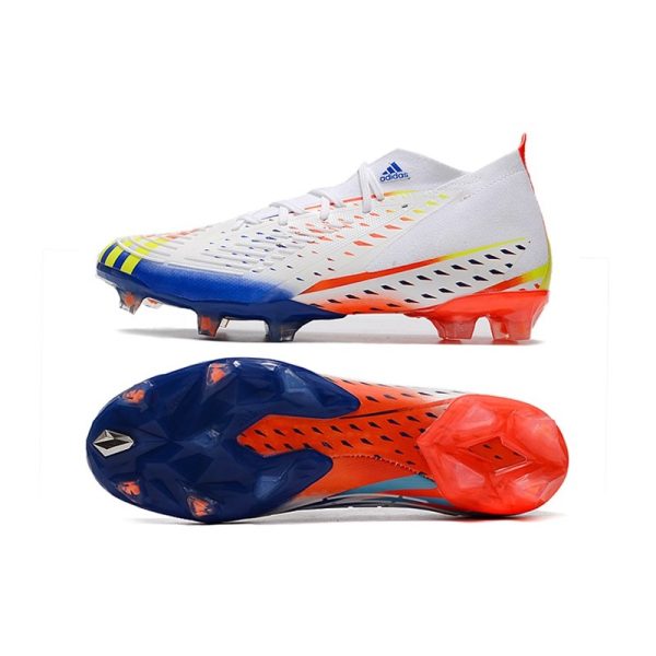 Nouvelles adidas Predator Edge.1 FG Blanc Jaune Solaire Bleu Power