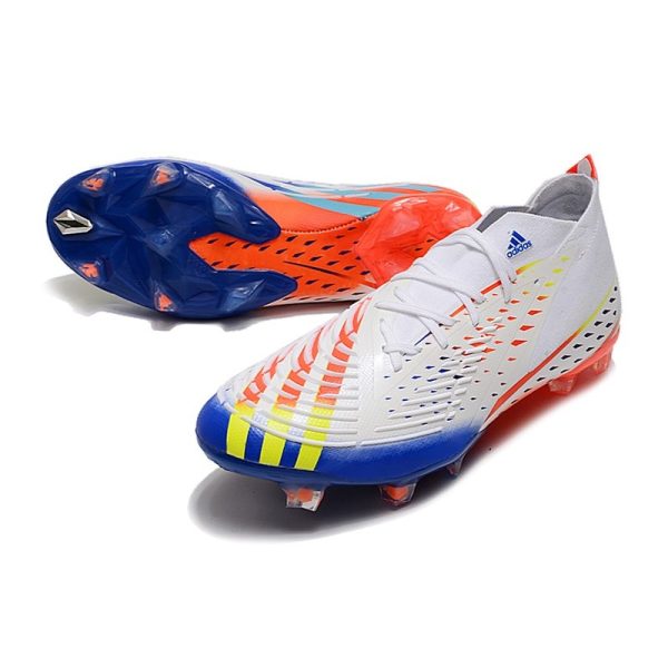 Nouvelles adidas Predator Edge.1 FG Blanc Jaune Solaire Bleu Power