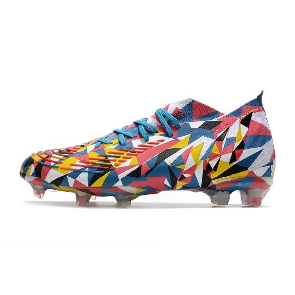 Nouvelles adidas Predator Edge.1 FG Geometric Bleu Equipe Jaune Rouge Solaire