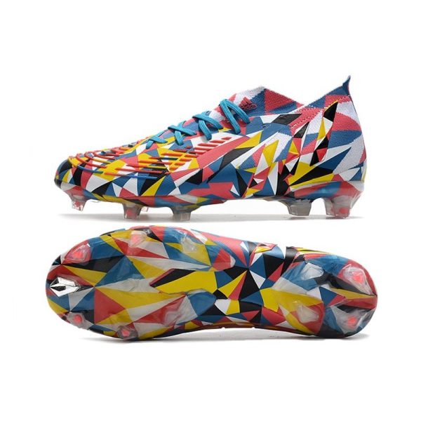 Nouvelles adidas Predator Edge.1 FG Geometric Bleu Equipe Jaune Rouge Solaire
