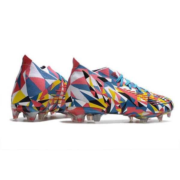 Nouvelles adidas Predator Edge.1 FG Geometric Bleu Equipe Jaune Rouge Solaire