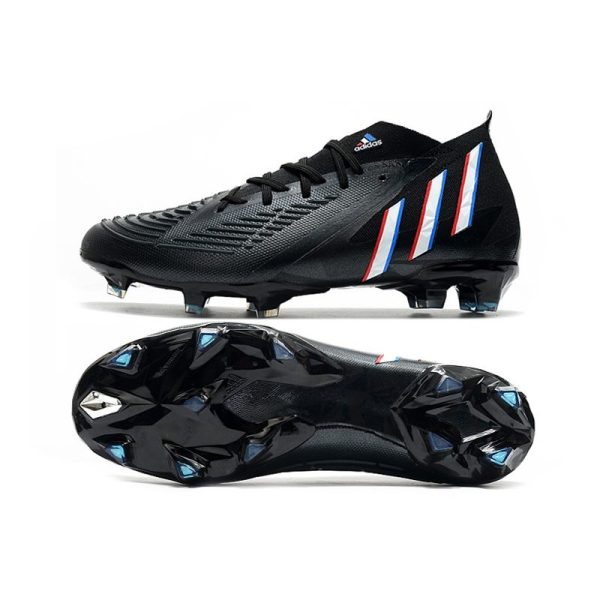 Nouvelles adidas Predator Edge.1 FG Noir Blanc Rouge Vif