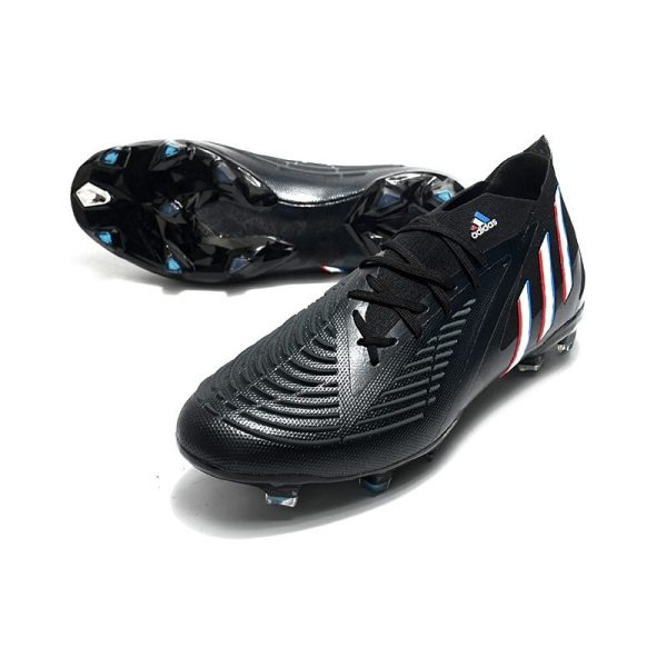 Nouvelles adidas Predator Edge.1 FG Noir Blanc Rouge Vif
