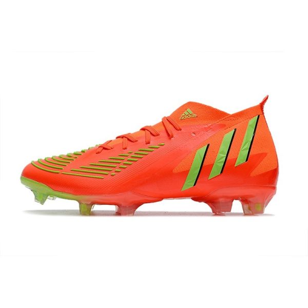 Nouvelles adidas Predator Edge.1 FG Rouge Solaire Vert Solaire Equipe Noir