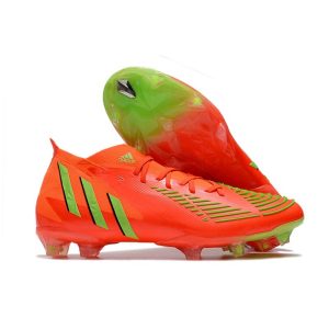 Nouvelles adidas Predator Edge.1 FG Rouge Solaire Vert Solaire Equipe Noir