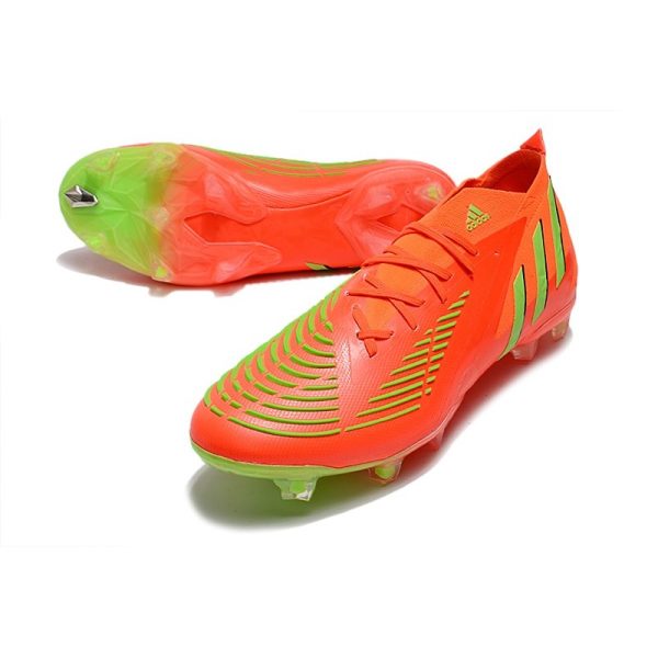 Nouvelles adidas Predator Edge.1 FG Rouge Solaire Vert Solaire Equipe Noir