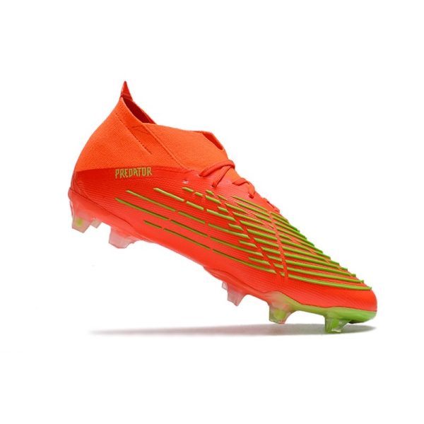 Nouvelles adidas Predator Edge.1 FG Rouge Solaire Vert Solaire Equipe Noir
