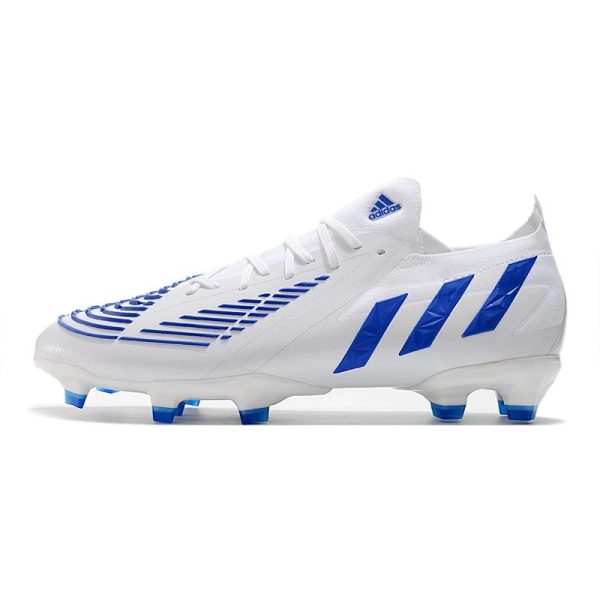 adidas Predator Edge.1 FG Crampons Blanc Bleu Hi Res