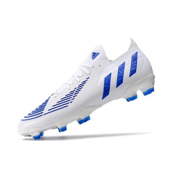 adidas Predator Edge.1 FG Crampons Blanc Bleu Hi Res