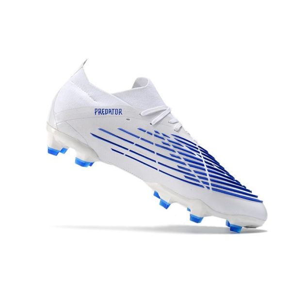 adidas Predator Edge.1 FG Crampons Blanc Bleu Hi Res