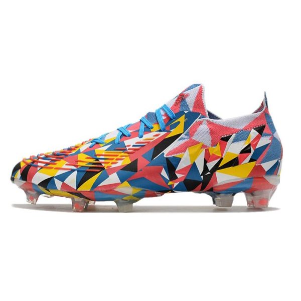 adidas Predator Edge.1 FG Crampons Geometric Bleu Equipe Jaune Rouge Solaire