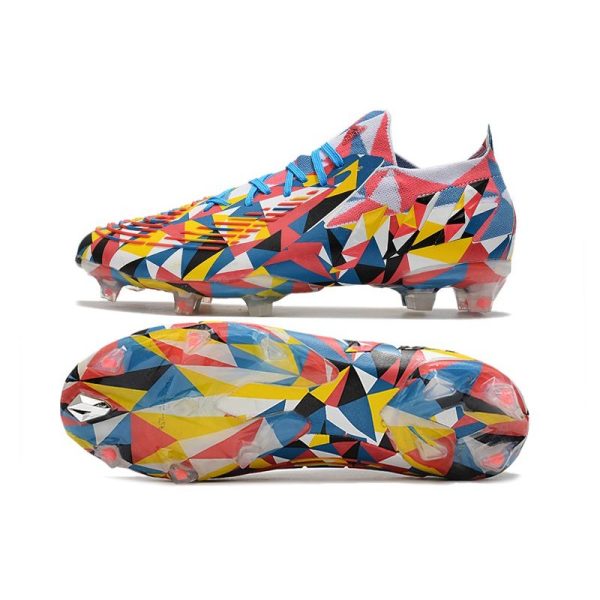 adidas Predator Edge.1 FG Crampons Geometric Bleu Equipe Jaune Rouge Solaire
